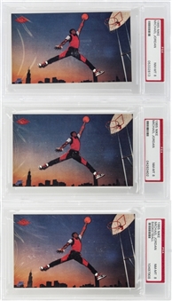 1985 Nike Michael Jordan Rookie Card PSA NM-MT 8 Trio (3)